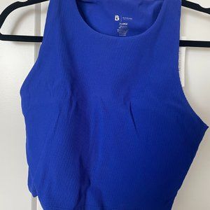 BNWT Buffbunny Cross Roads Ribbed Crop in Rio Blue - Size XL